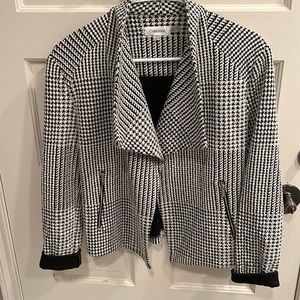 Calvin Klein black and white jacket with zippers